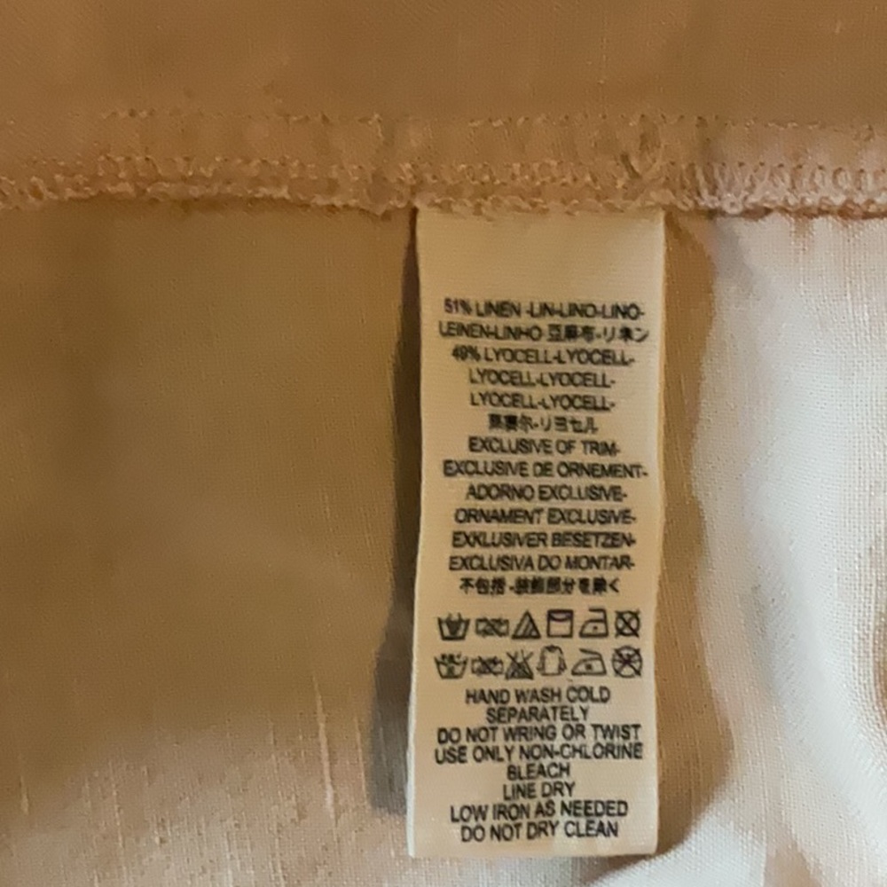 Free People Tan Sleeveless Button-Down Blouse with front tie - Picture 5 of 6